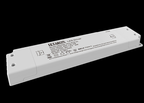 Conductor delgado 24V 40W del triac LED de Dimmable para la luz del gabinete de cuarto de baño